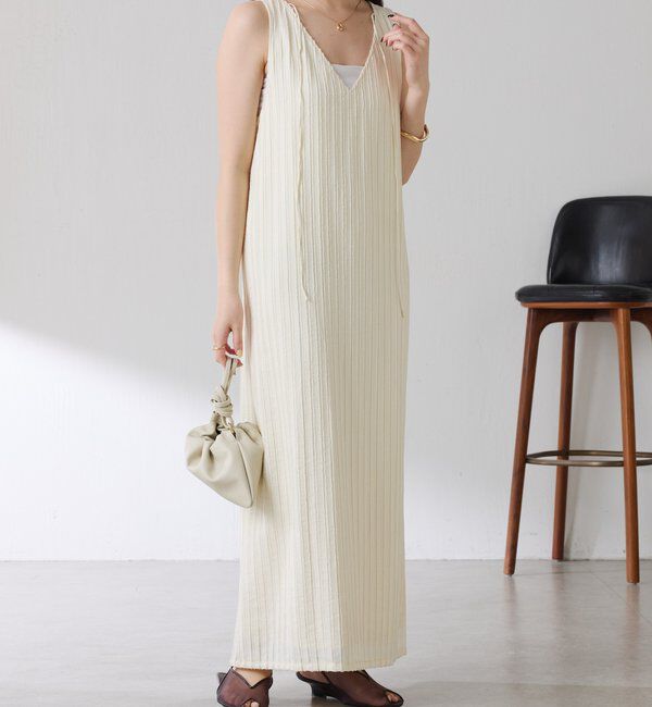  「【前後2通り】フリンジラインワンピース」|ワンピース|