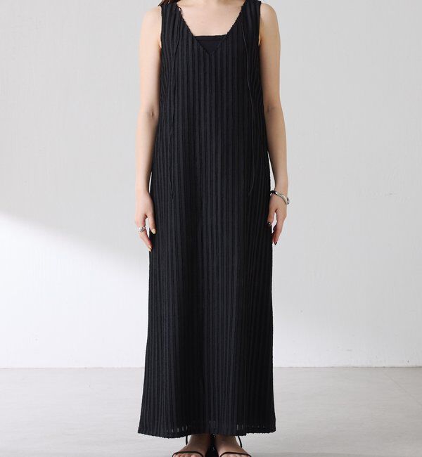  「【前後2通り】フリンジラインワンピース」|ワンピース|