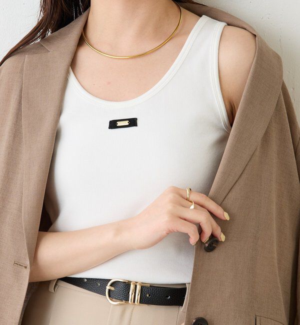  「【夏のマストハブアイテム】リブタンクトップ」|Tシャツ・カットソー|ホワイト