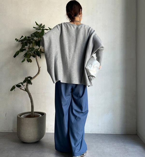  「デニムタックワイドパンツ」|チノ|