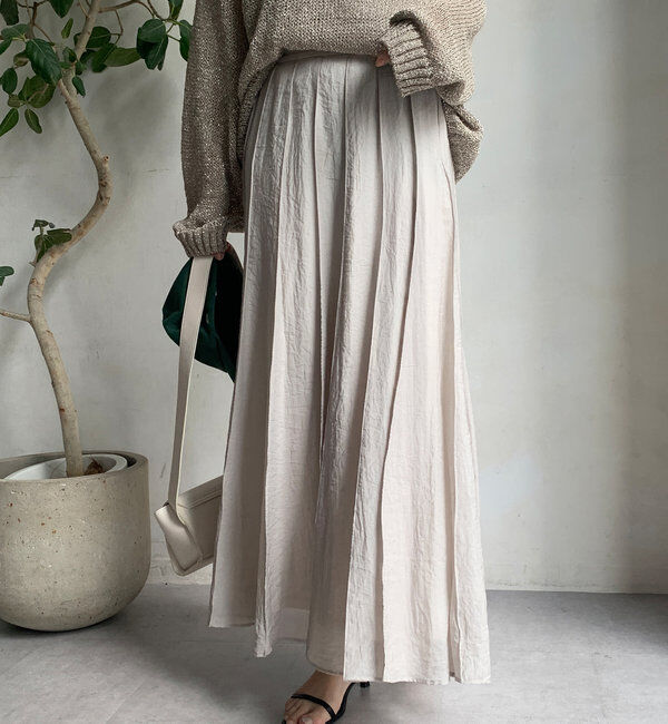  「シアーパネルプリーツスカート」|スカート|