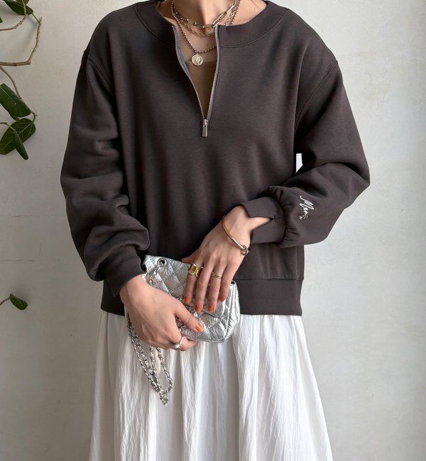  「【WEB限定】ハーフジップドッキングワンピース」|ワンピース|