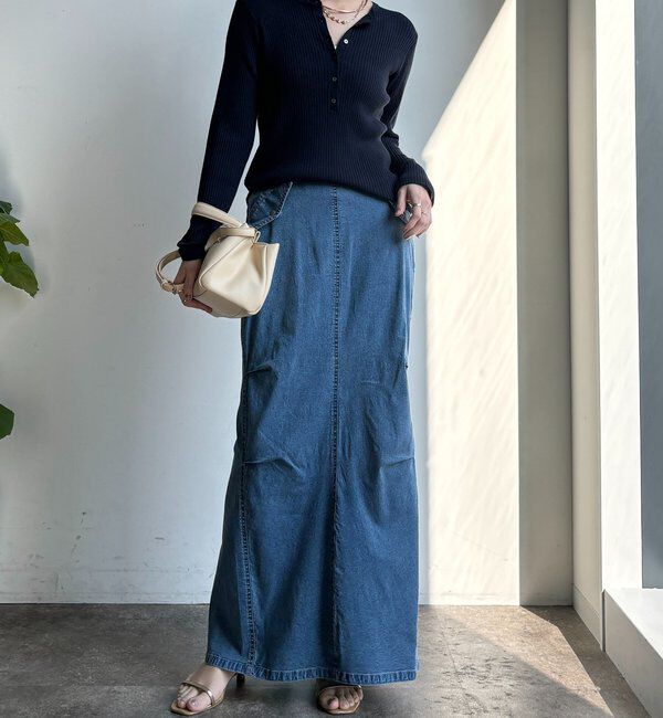  「ライトオンスストレッチデニムタイトスカート」|スカート|