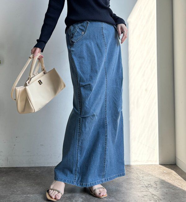  「ライトオンスストレッチデニムタイトスカート」|スカート|