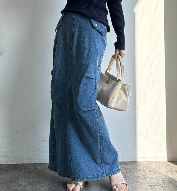  「ライトオンスストレッチデニムタイトスカート」|スカート|