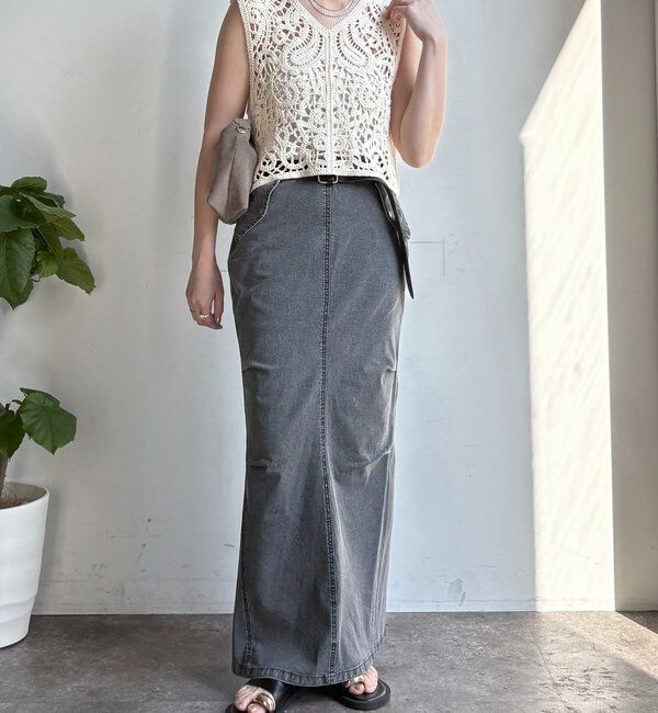  「ライトオンスストレッチデニムタイトスカート」|スカート|