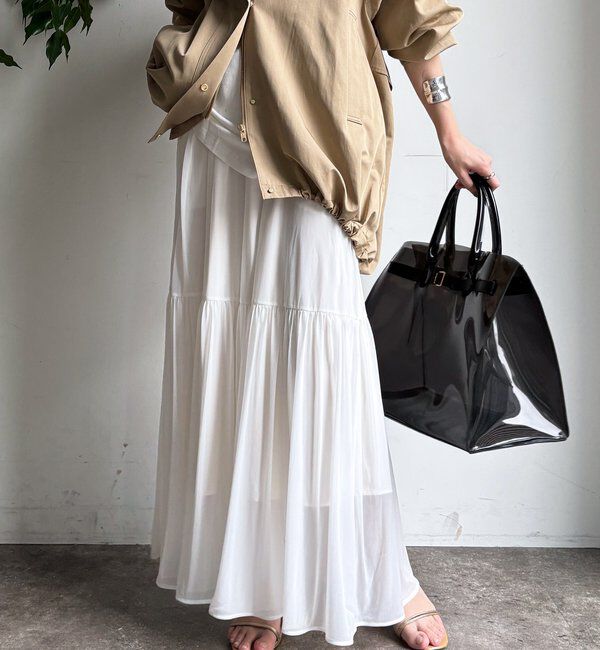  「エアリーギャザースカート」|スカート|ホワイト