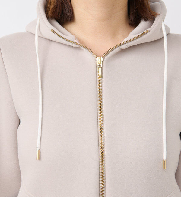  「【WEB限定/キレイめ上品】スポンジダンボールZIPパーカーカットソー」|パーカー|