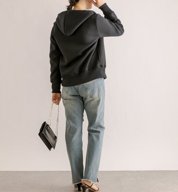  「【WEB限定/キレイめ上品】スポンジダンボールZIPパーカーカットソー」|パーカー|