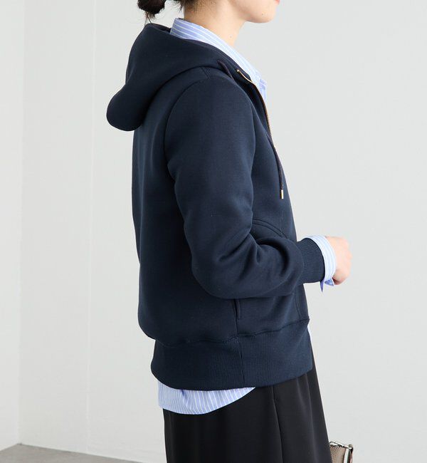  「【WEB限定/キレイめ上品】スポンジダンボールZIPパーカーカットソー」|パーカー|