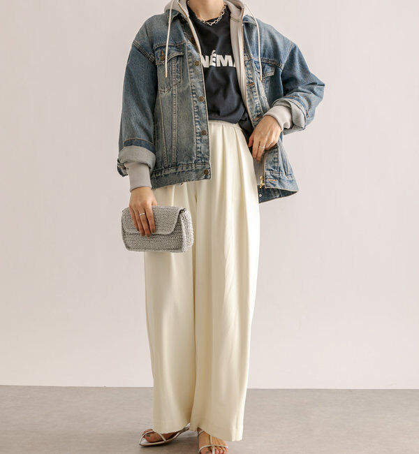  「【WEB限定/キレイめ上品】スポンジダンボールZIPパーカーカットソー」|パーカー|