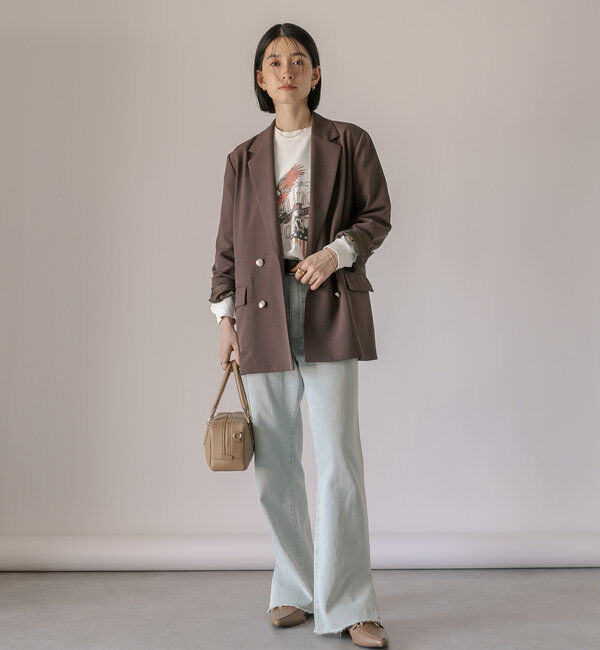  「【全骨格美脚見え！】slit DENIM」|デニム|