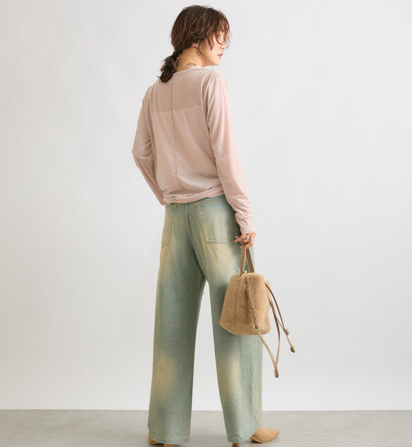  「【1枚でも様になる】シアーベロアロンT」|Tシャツ・カットソー|