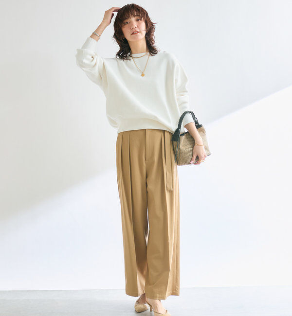  「【セットアップ対応】コットンスムースラウンドヘムニット」|ニット・セーター|