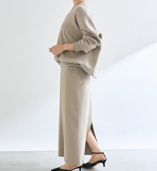  「【セットアップ対応】コットンスムースラウンドヘムニット」|ニット・セーター|