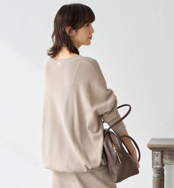  「【セットアップ対応】コットンスムースラウンドヘムニット」|ニット・セーター|