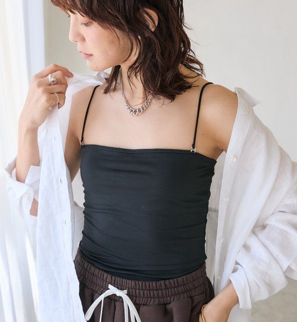  「予約【MYSELFbyRD（マイセルフバイリヴドロワ）2wayベアキャミソール」|キャミソール|ブラック