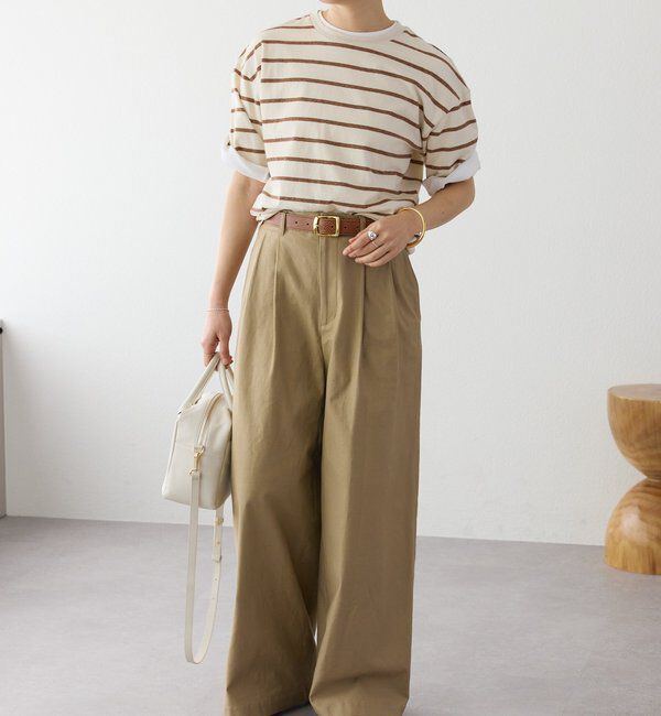  「予約【大人のボーダーTシャツ】マルチボーダーゴブソデTee」|Tシャツ・カットソー|