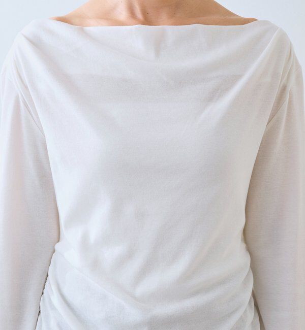  「予約【ワンショルやオフショルにも】ネックコンシャスカットソー」|Tシャツ・カットソー|