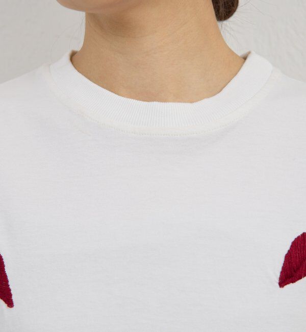  「【Dhritie】リーフ刺繍Tee」|Tシャツ・カットソー|