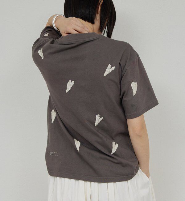  「【Dhritie】リーフ刺繍Tee」|Tシャツ・カットソー|