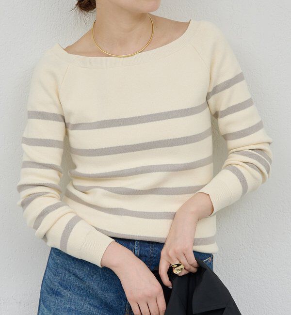  「【HERITANOVUM】ボートスムースボーダーニット」|ニット・セーター|