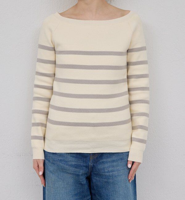  「【HERITANOVUM】ボートスムースボーダーニット」|ニット・セーター|