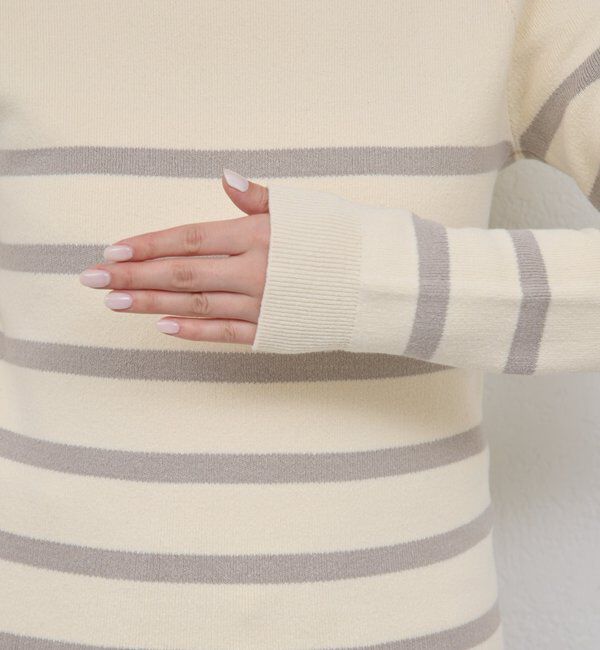  「【HERITANOVUM】ボートスムースボーダーニット」|ニット・セーター|