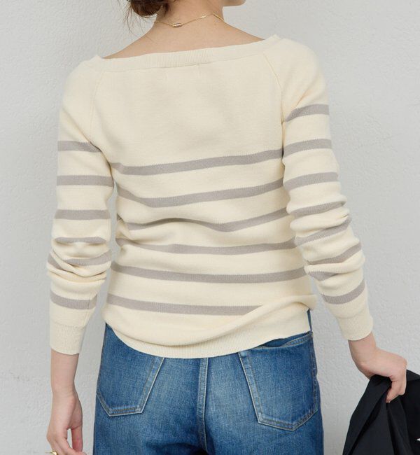  「【HERITANOVUM】ボートスムースボーダーニット」|ニット・セーター|