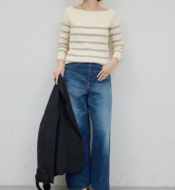  「【HERITANOVUM】ボートスムースボーダーニット」|ニット・セーター|