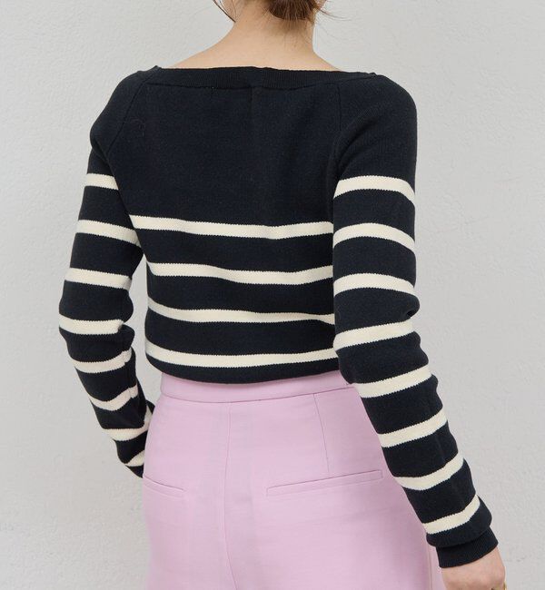  「【HERITANOVUM】ボートスムースボーダーニット」|ニット・セーター|