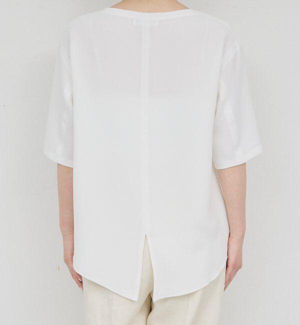  「バックスリットハーフスリーブブラウス」|シャツ・ブラウス|