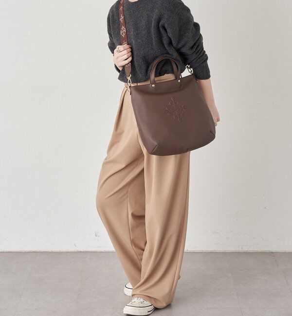  「スリム2WAYトートバッグ <エンボスモノグラム>」|トートバッグ|