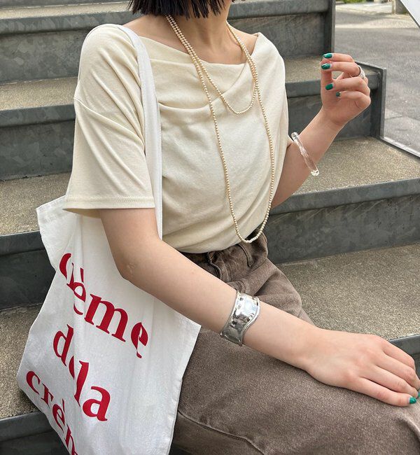  「【全骨格対応◎/6色展開】オフショルTシャツ」|Tシャツ・カットソー|