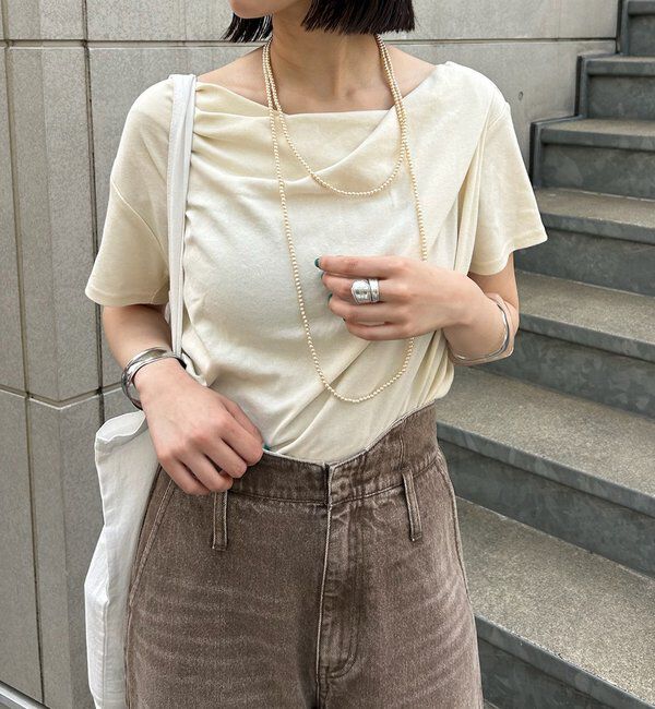  「【全骨格対応◎/6色展開】オフショルTシャツ」|Tシャツ・カットソー|