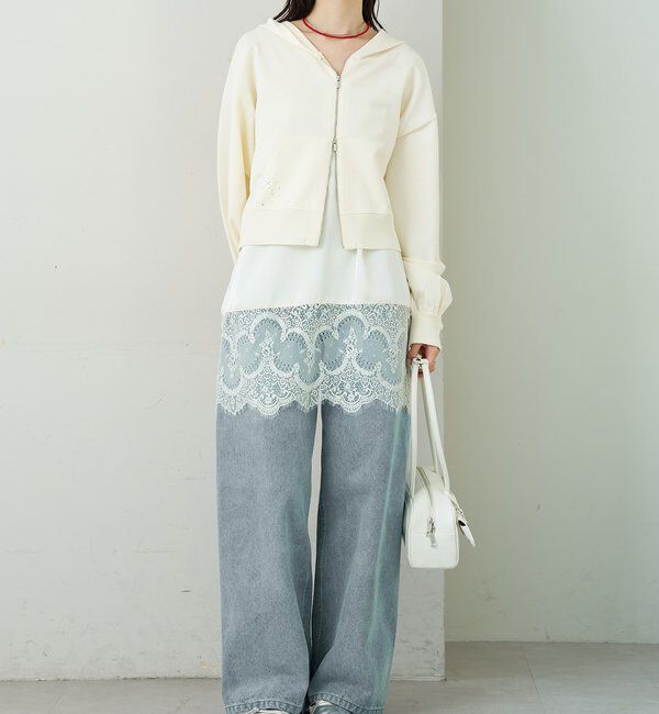  「ラインストーンフーディーニット」|パーカー|