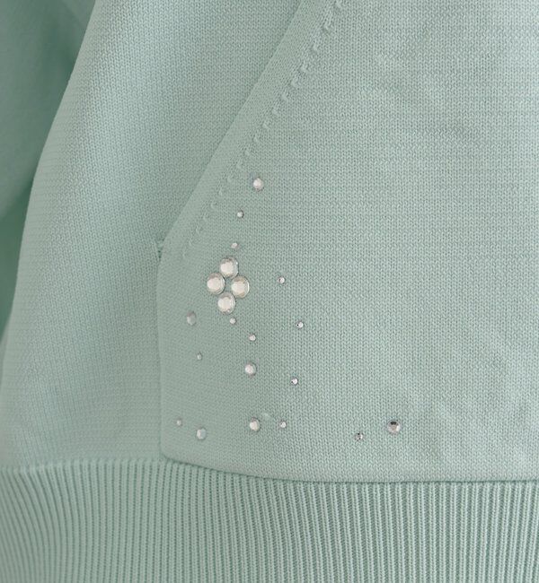  「ラインストーンフーディーニット」|パーカー|