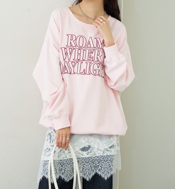  「アップリケロゴスウェット」|パーカー|