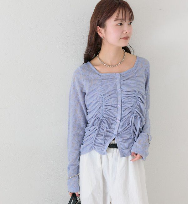  「シャーリングレースカーディガン」|Tシャツ・カットソー|