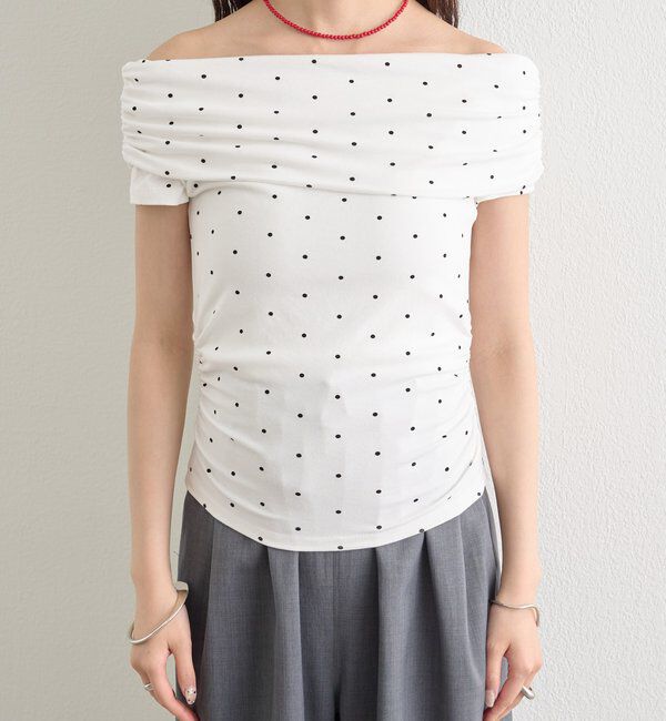  「ドットオフショルTシャツ」|Tシャツ・カットソー|