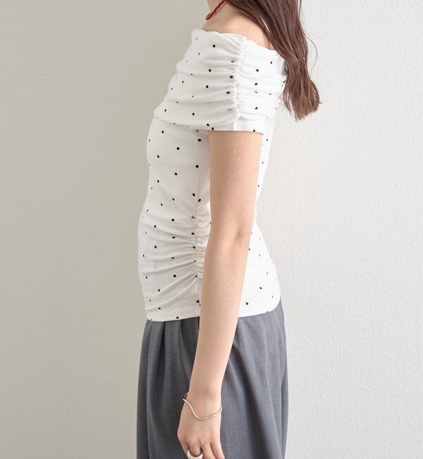  「ドットオフショルTシャツ」|Tシャツ・カットソー|
