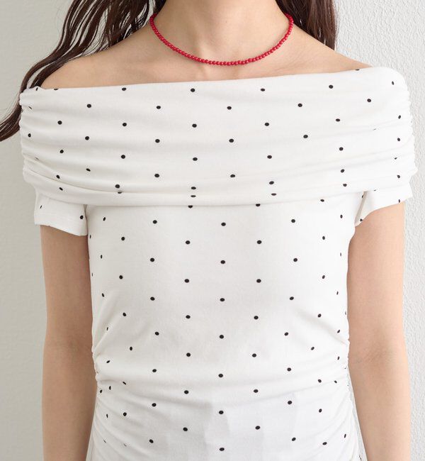  「ドットオフショルTシャツ」|Tシャツ・カットソー|