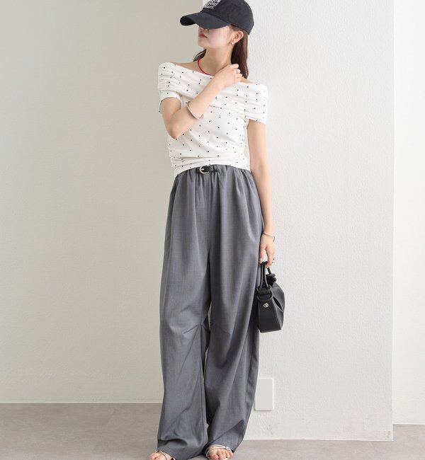  「ドットオフショルTシャツ」|Tシャツ・カットソー|