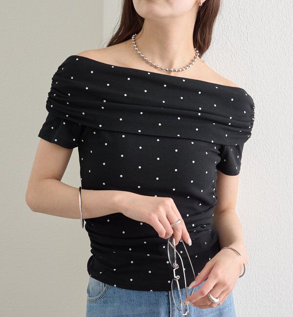  「ドットオフショルTシャツ」|Tシャツ・カットソー|