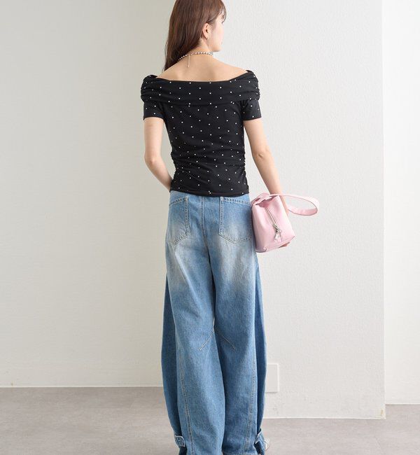  「ドットオフショルTシャツ」|Tシャツ・カットソー|
