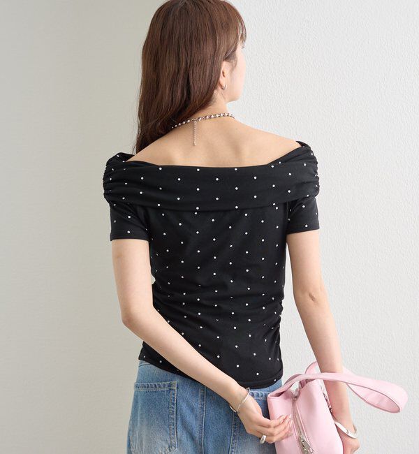  「ドットオフショルTシャツ」|Tシャツ・カットソー|