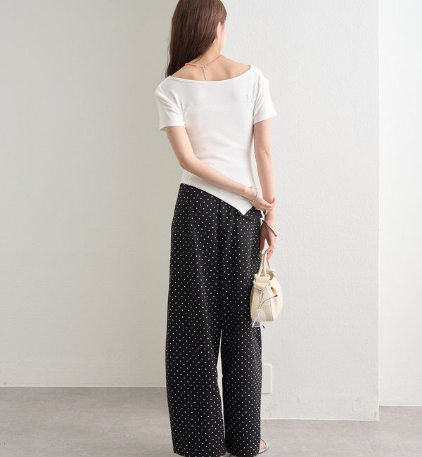  「サイドギャザードレープTシャツ」|Tシャツ・カットソー|