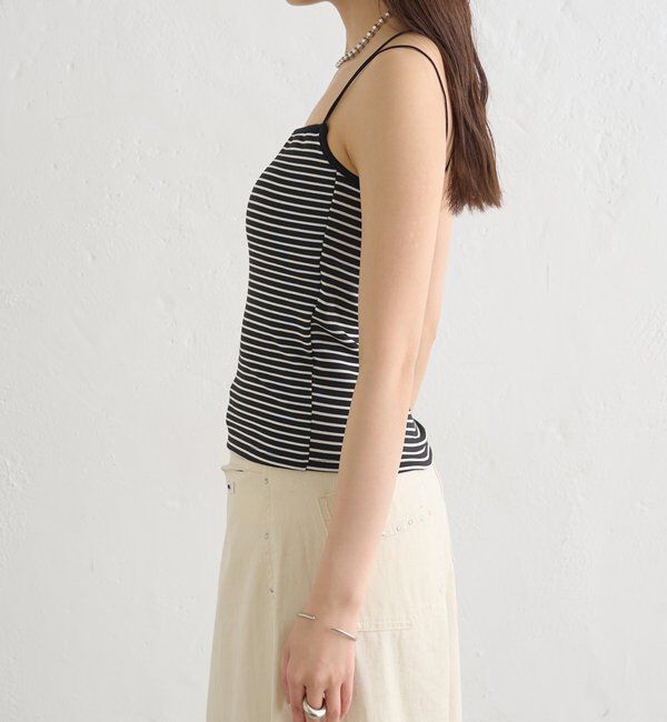  「パット付きバックシャンボーダーキャミソール」|キャミソール|