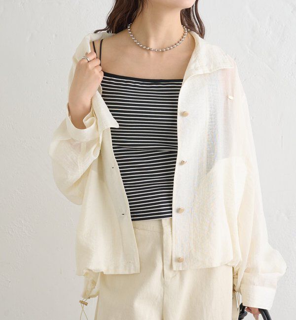  「パット付きバックシャンボーダーキャミソール」|キャミソール|