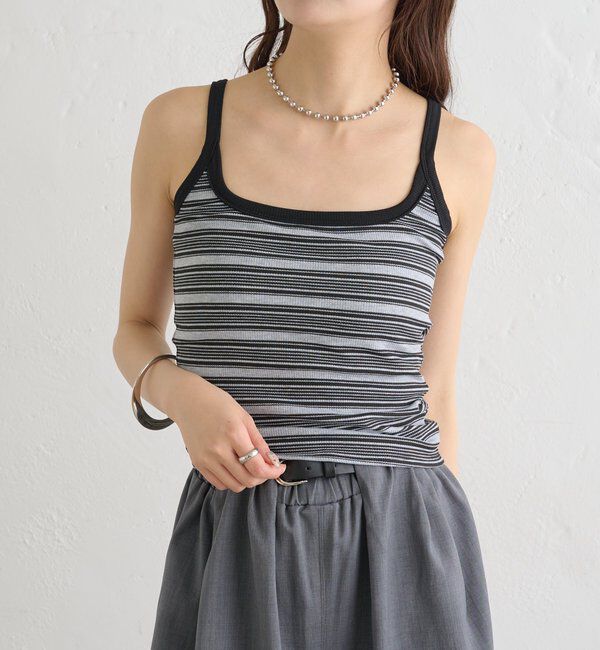  「パット付きマルチボーダーキャミソール」|キャミソール|